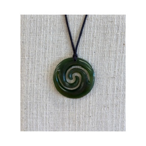 New Zealand Pounamu Closed Koru (Spiral) Necklace