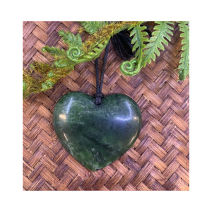 New Zealand Pounamu (Greenstone) Heart Necklace