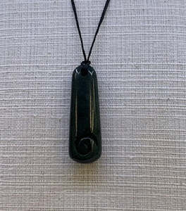 New Zealand Pounamu Drop (Roimata) with Spiral (Koru) Necklace