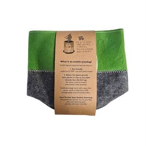 Ponga Frond White On Green / Grey - Ecofelt Growbag