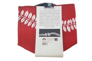 Wallets Bags Purses: White Pōhutukawa On Red - Ecofelt Growbag
