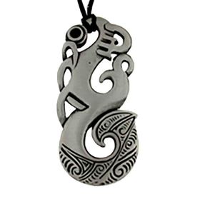 Jewellery: Pewter Pendant Manaia