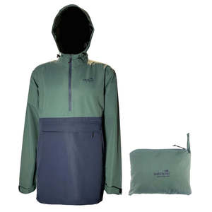 New Arrivals: Packable Rain Jacket - Navy / Green