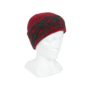 Lothlorian Possum & Merino Aroha Beanie - Raspberry/Charcoal
