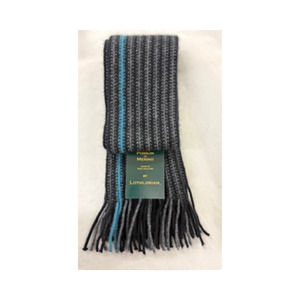Urban Striped Possum Merino Scarf - Teal