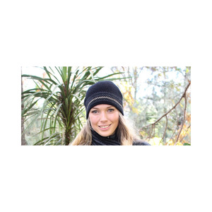 Possum Merino Urban Striped Beanie Natural