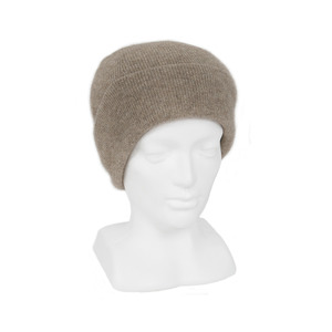 Possum and Merino Double Thickness Beanie - Natural