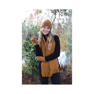 Possum and Merino Double Thickness Beanie - Gold
