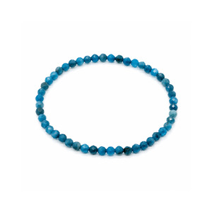 Faceted Blue Apatite Bracelet on Elastic