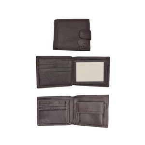 New Arrivals: Dark Brown Leather Wallet with Embossed Kiwi