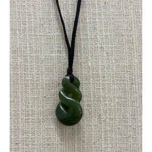 New Zealand Pounamu Pikorua (Triple Twist) Necklace