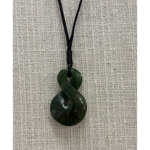 New Zealand Pounamu Single Twist (Pikorua) Pendant