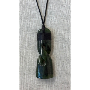 Jewellery: New Zealand Pounamu Bound Toki / Pikorua (Adze / Twist)