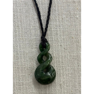 New Zealand Pounamu Pikorua (Triple Twist) Necklace