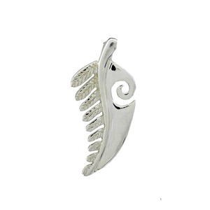 Koru Fern Pendant - Silver Plated on Brass