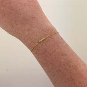 Amazonite & Gold Plated Bracelet on Brass