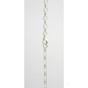 Sterling Silver Oval Belcher Chain - 45cm