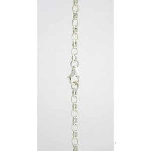 Sterling Silver Oval Belcher Chain - 55cm
