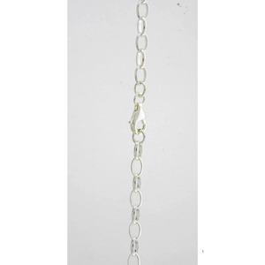 Sterling Silver Oval Belcher Chain - 55cm
