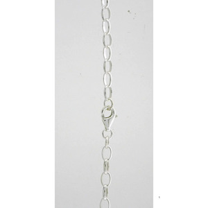 Sterling Silver Oval Belcher Chain - 60cm