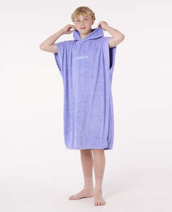 RIP CURL BRAND HOODED TOWEL-BOY - BRIGHT BLUE