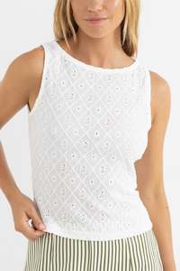 Rhythm: RHYTHM CHARM TANK - WHITE