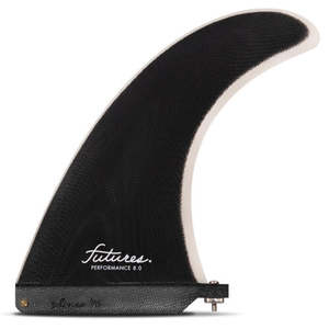 Longboard Fins: FUTURES FIBERGLASS LONGBOARD PERFORMANCE FIN - SMOKE/GREY