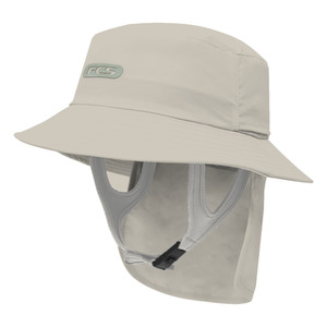 FCS ESSENTIAL SURF BUCKET HAT - WARM GREY