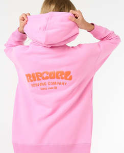 Girls Hoodies Jumpers: RIP CURL SURF PUFF HOOD-GIRL - HOT PINK