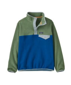 Boys Hoodies Jumpers: PATAGONIA K'S LW SYNCH SNAP-T P/O - ENDLESS BLUE