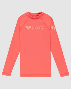 Girls Rash Vests: ROXY GIRLS HEATER LS LYCRA - MKJ0