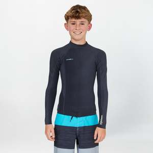 Boys Rashvests: ONEILL YOUTH HYPERX LS CREW 1.5MM - GUNMETAL