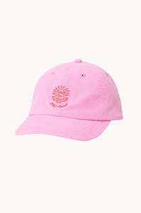 Girls Hats: RIP CURL WASHED TWILL CAP-GIRL - BRIGHT PINK