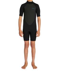 Girls Spring Suits: ONEILL YOUTH FACTOR BZ SS SPRING 2MM - BLACK/BLACK