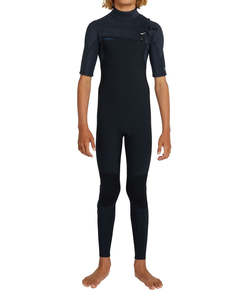 ONEILL BOYS HYPERFREAK C/Z SS FULL 2MM - BLACK/BLACK