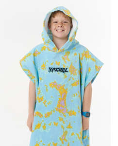 RIP CURL MIXED HOODED TOWEL-BOY - BRIGHT BLUE
