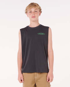 Boys: RIP CURL ISLAND PARADISO MUSCLE-BOY - WASHED BLACK