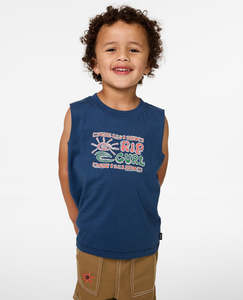 Boys: RIP CURL COSMIC SURFING MUSCLE-BOY - LIGHT NAVY