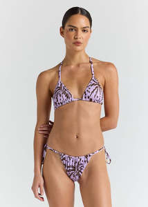 POOLSIDE PARADISO ZANZIBAR SLIDE STRING TIE TOP W/ SLIDE STRING TIE BOTTOM - LILAC