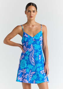 POOLSIDE PARADISO VANUATU SLIP BIAS DRESS - OCE