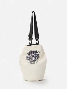 Womens Beach Bags: RIP CURL SURF SERIES 10L BARREL BAG - OFF WHITE/BLACK