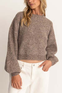 RHYTHM WOMENS QUINN KNIT JUMPER - OATMEAL