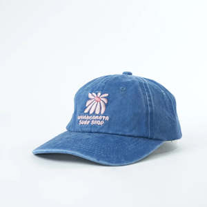 Flower Collection: WHANGAMATA SURF SHOP FLOWER LOGO CAP - FADED BLUE