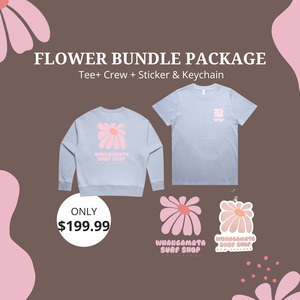 Whangamata Surf Shop Womens Flower Bundle - Powder Blue 🌸