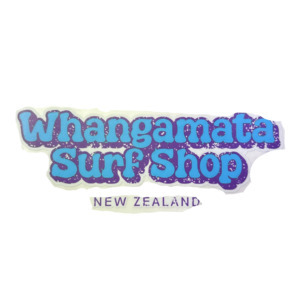 WHANGAMATA SURF SHOP BUBBLE LOGO STICKER - COLOUR