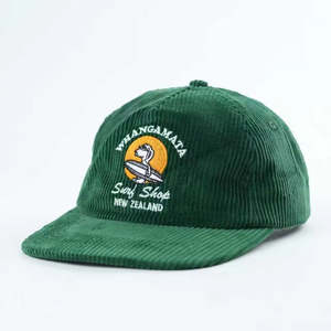 WHANGAMATA SURF SHOP SURF DOG CORD CAP - GREEN