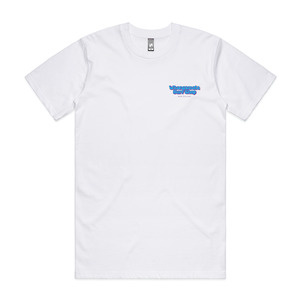 WHANGAMATA SURF MENS BUBBLE LOGO TEE - WHITE