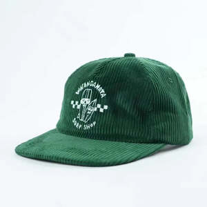Whangamata Surf Caps: WHANGAMATA SURF SHOP SURF DUDES CORD CAP - GREEN