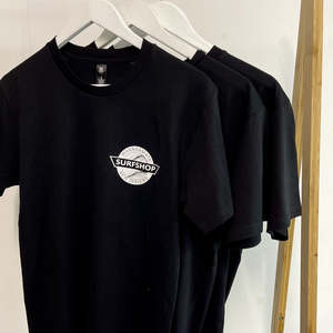WHANGAMATA SURF SHOP LOGO TEE - BLACK