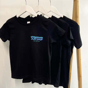 Whangamata Surf Boys: WHANGAMATA SURF SHOP KIDS SKELETON TUBE TEE - BLACK